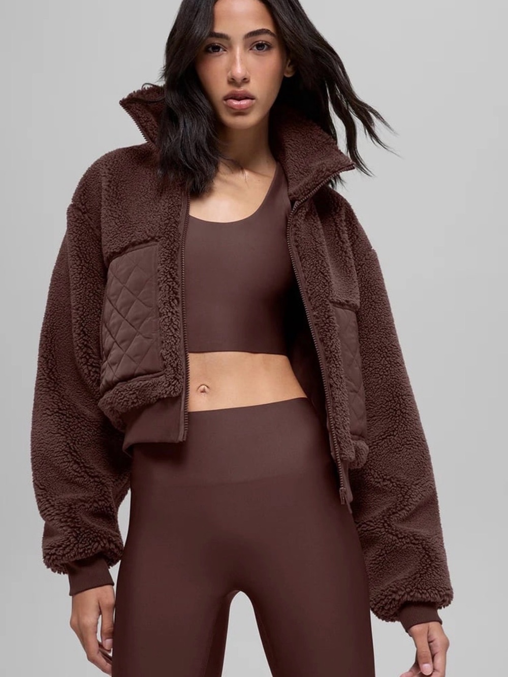 NWT Brand new Alo Yoga Sherpa Edge Bomber SIZE MEDIUM - Picture 4 of 11